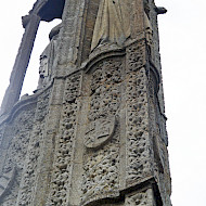 The Eleanor Cross, Geddington. Surface cleaning and identification of surviving paint fragments. Employer: Harrison Hill Ltd. Client: English Heritage